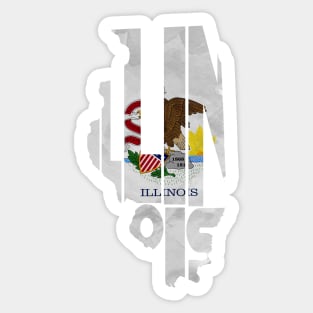 Illinois Typo Map Sticker
